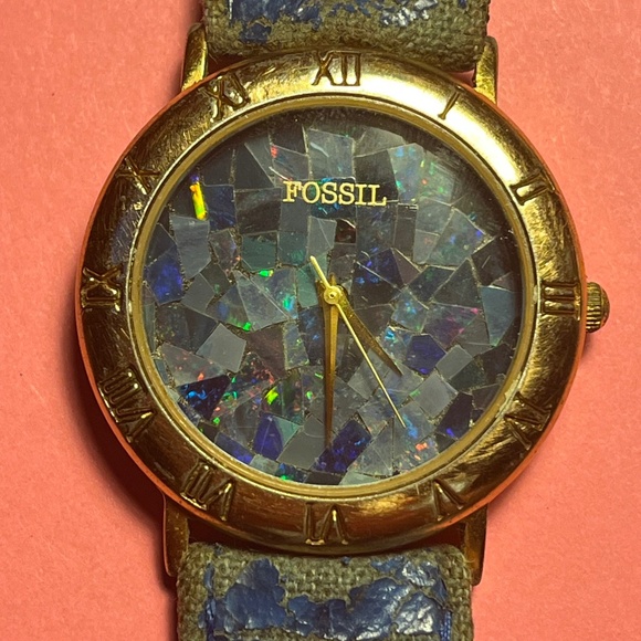 1994 FOSSIL RARE SHATTERED ABALONE WATCH SC-5489 - Picture 1 of 8